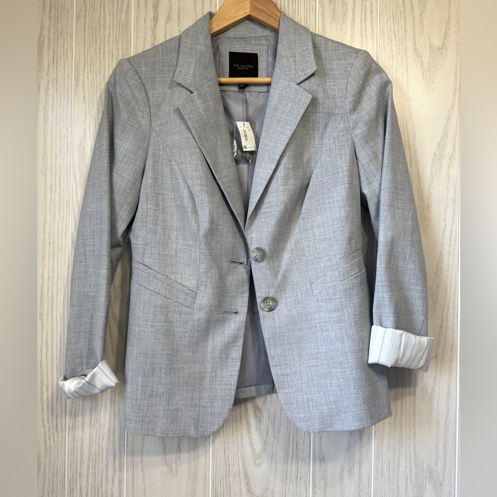 The Limited Stunning Grey Double Button Blazer Size 2 NWT